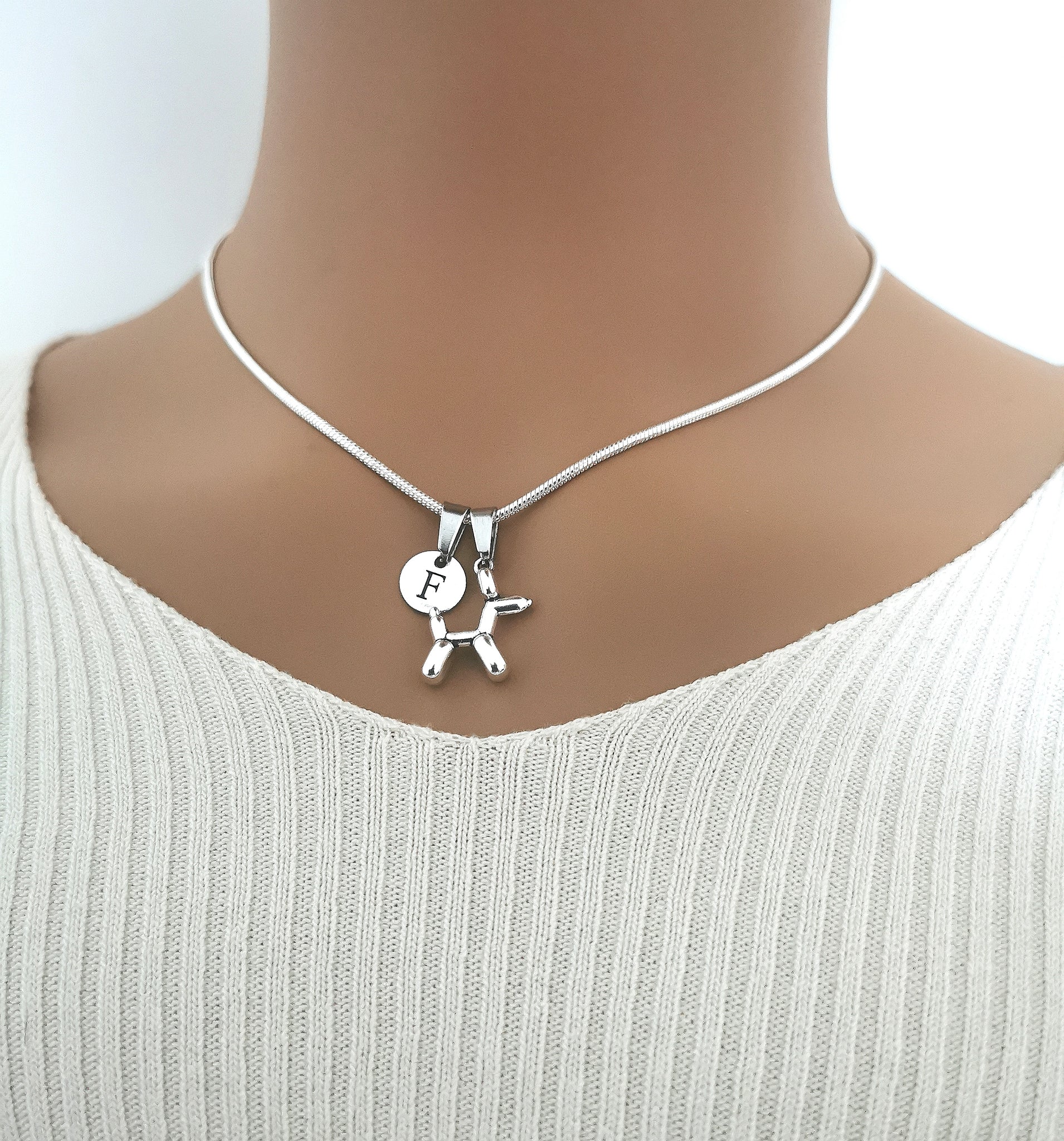 Chic Silver Poodle Necklace - Stylish Dog Charm Gift with 18" length - Perfect for Poodle enthusiasts - YouLoveYouShop