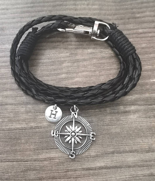 Mens sales compass bracelet