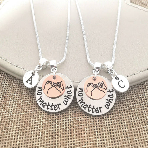 Best friend necklace,best friend,bff necklace,friendship jewelry, no matter what necklace, pinky promise,friend necklace,Mother daughter,bff