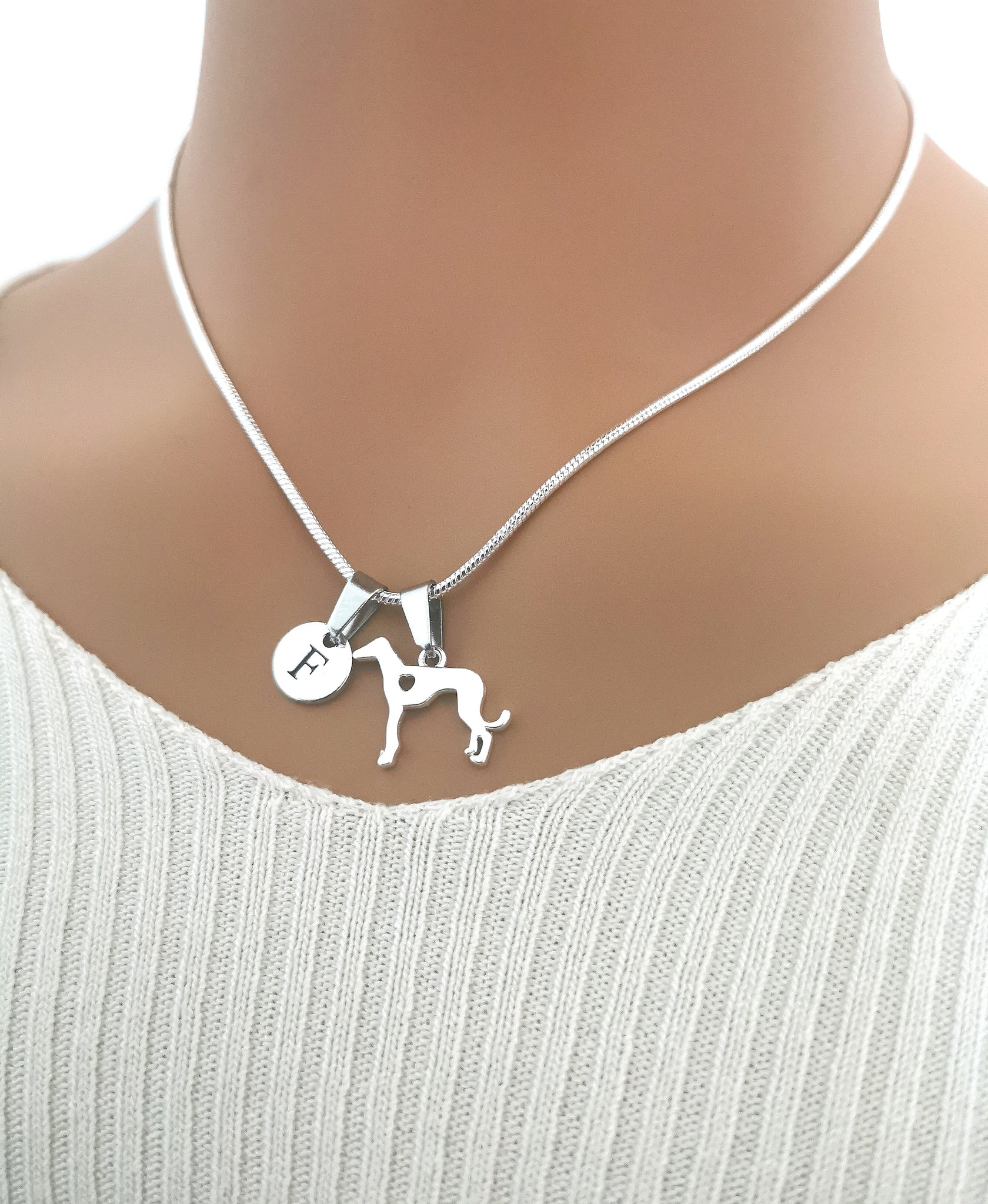 Silver Greyhound Necklace - Exquisite Dog Charm Gift with 18" Length - Ideal for Dog Lovers - YouLoveYouShop