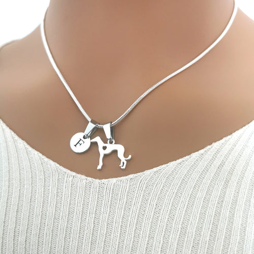 Silver Greyhound Necklace - Exquisite Dog Charm Gift with 18" Length - Ideal for Dog Lovers - YouLoveYouShop