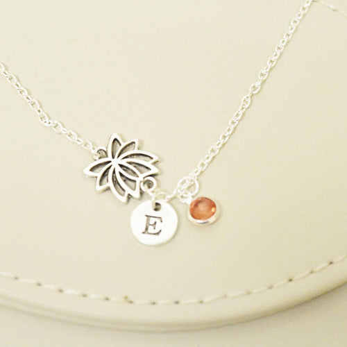 Silver lotus necklace - Perfect Gift for Her, Women's Jewelry