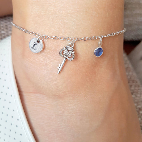 Silver Charm Anklets - Perfect Gift for Her, Women's Bracelet