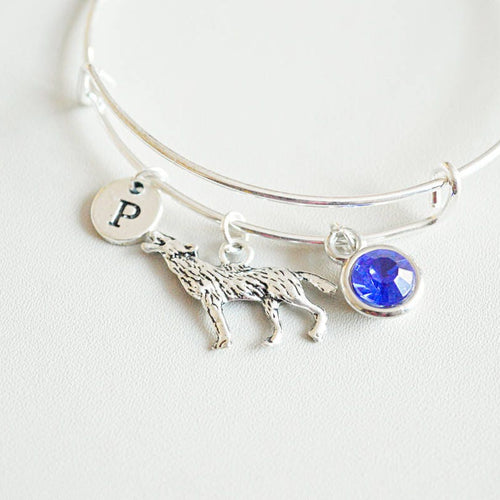 Wolf Bangle - Perfect Gift for Her, Women's Bracelet