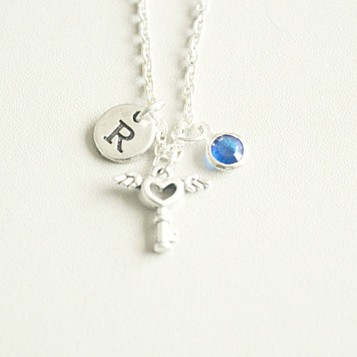 Silver Key Necklace - Perfect Gift for Her, Women's Jewelry