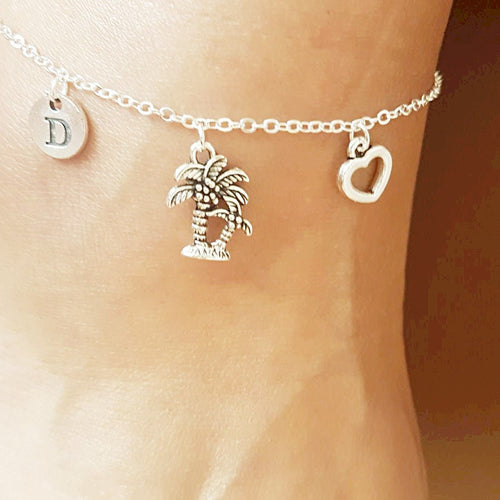 Palm Tree anklet - Perfect Gift for Her, Women's Jewelry