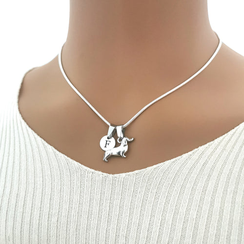 Silver Dachshund Necklace - Exquisite Dog Charm Gift with 18" Length - Ideal for Dog Lovers - YouLoveYouShop
