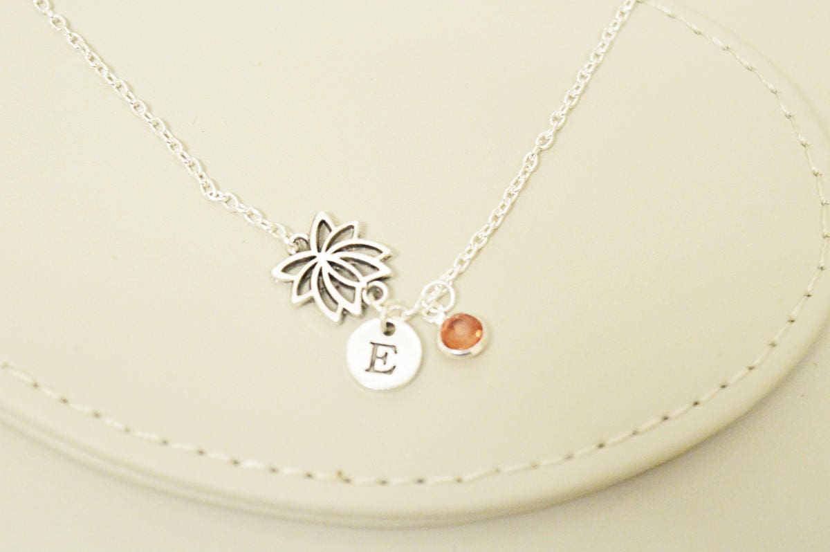 Silver lotus necklace, Lotus pendant, Lotus charm, Lotus flower necklace,  Flower necklace, Petite necklace silver, Flower Charm Gift