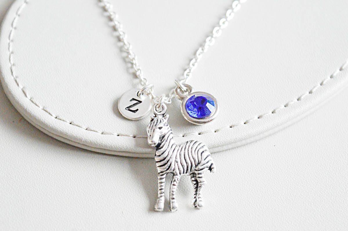 Zebra Necklace, Zebra Gift, Zebra Jewelry, Personalized Zebra , Trendy Gift for her, Trendy jewelry, Safari Necklace, Animal gift for her