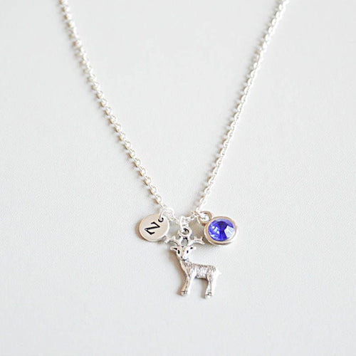 Deer Necklace, antelope Necklace, Deer Jewelry, antelope gift, Animal jewelry, Hunter Gift, Gift for her, Animal Lover, Animal Charm