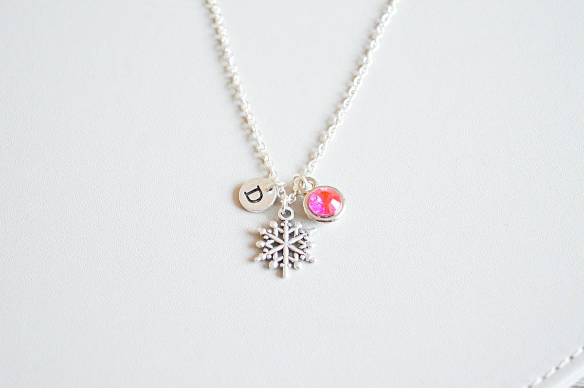 Snowflake Necklace, Christmas Necklace, Xmas , Snow Charm Necklace, Christmas Jewelry, Snowflake Gift, Snowflake Charm, Snowflake Gift