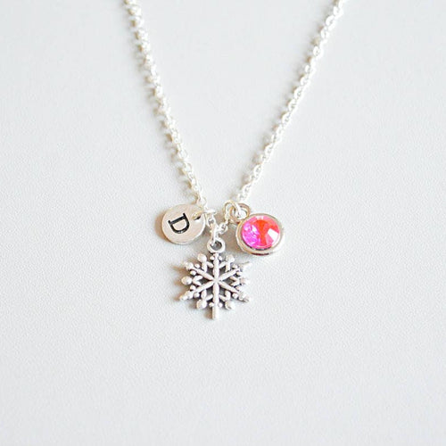 Snowflake Necklace, Christmas Necklace, Xmas , Snow Charm Necklace, Christmas Jewelry, Snowflake Gift, Snowflake Charm, Snowflake Gift