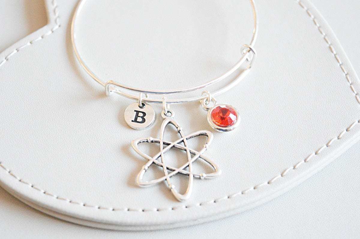 Atom Bracelet,Atom Gift, Scientific Bracelet, Scientific gift for her, Science bracelet, Atomic, Chemistry, physics, Biology, Minimalist
