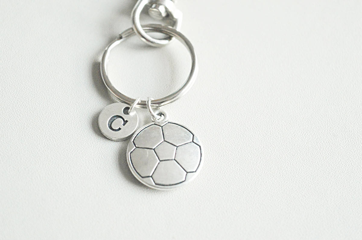 Football Keychain, Soccer gift, Soccer Keyring , Football Gift , Sports Gift , Soccer Mens gift, Gift for Men, Football Charm, Soccer Player