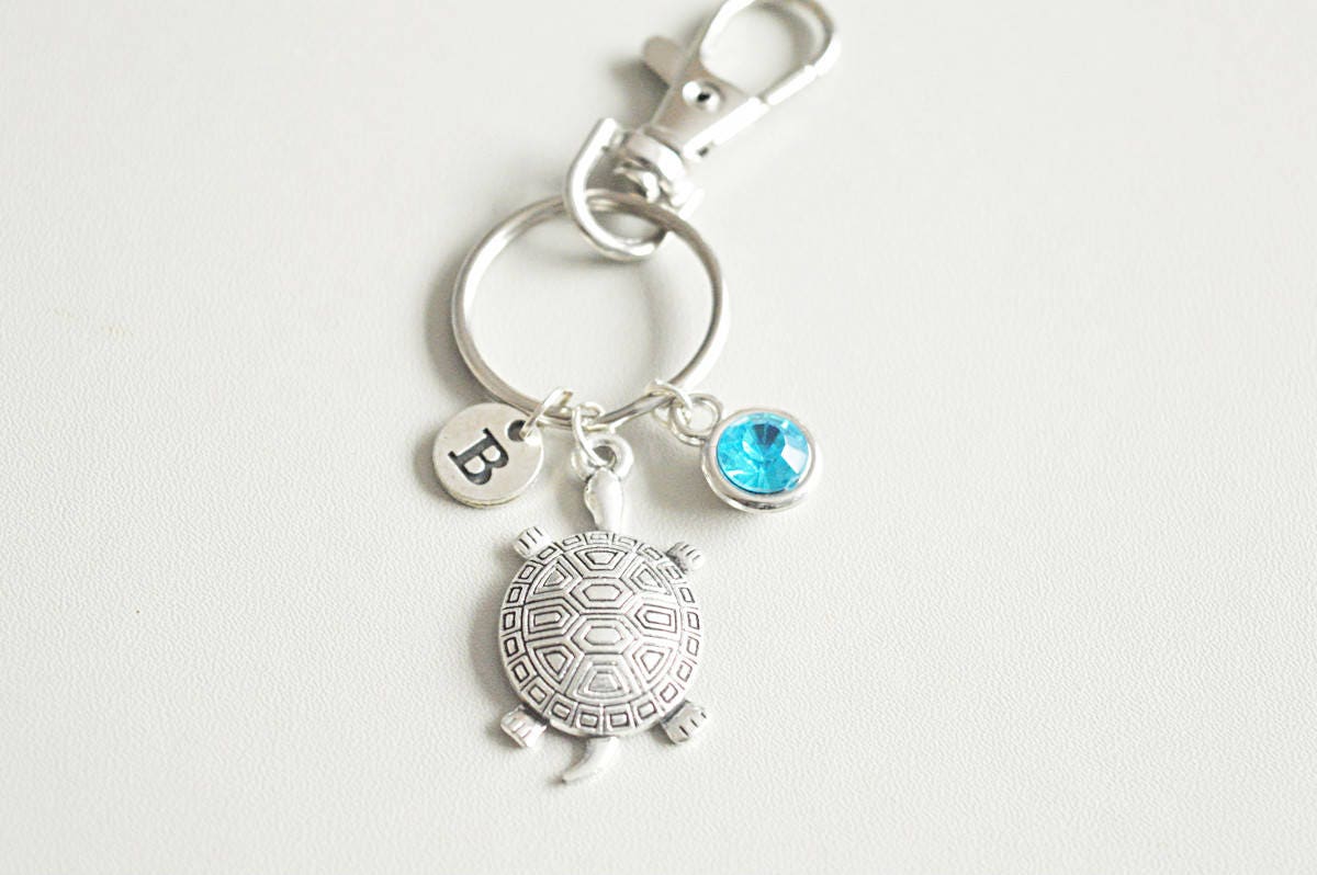 Tortoise keychain, Tortoise keyring, Personlized keychain, Animal keyring, animal keychain, keyring with charm, Turtle, Pet Tortoise gift