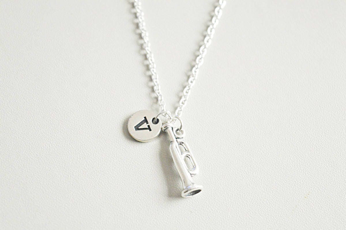 Trumpet Necklace, Trumpet Gift, Trumpet jewelry, Trumpet player Gift, Trumpet, Musician, Music Bracelet, Musical Instrument, Music, band