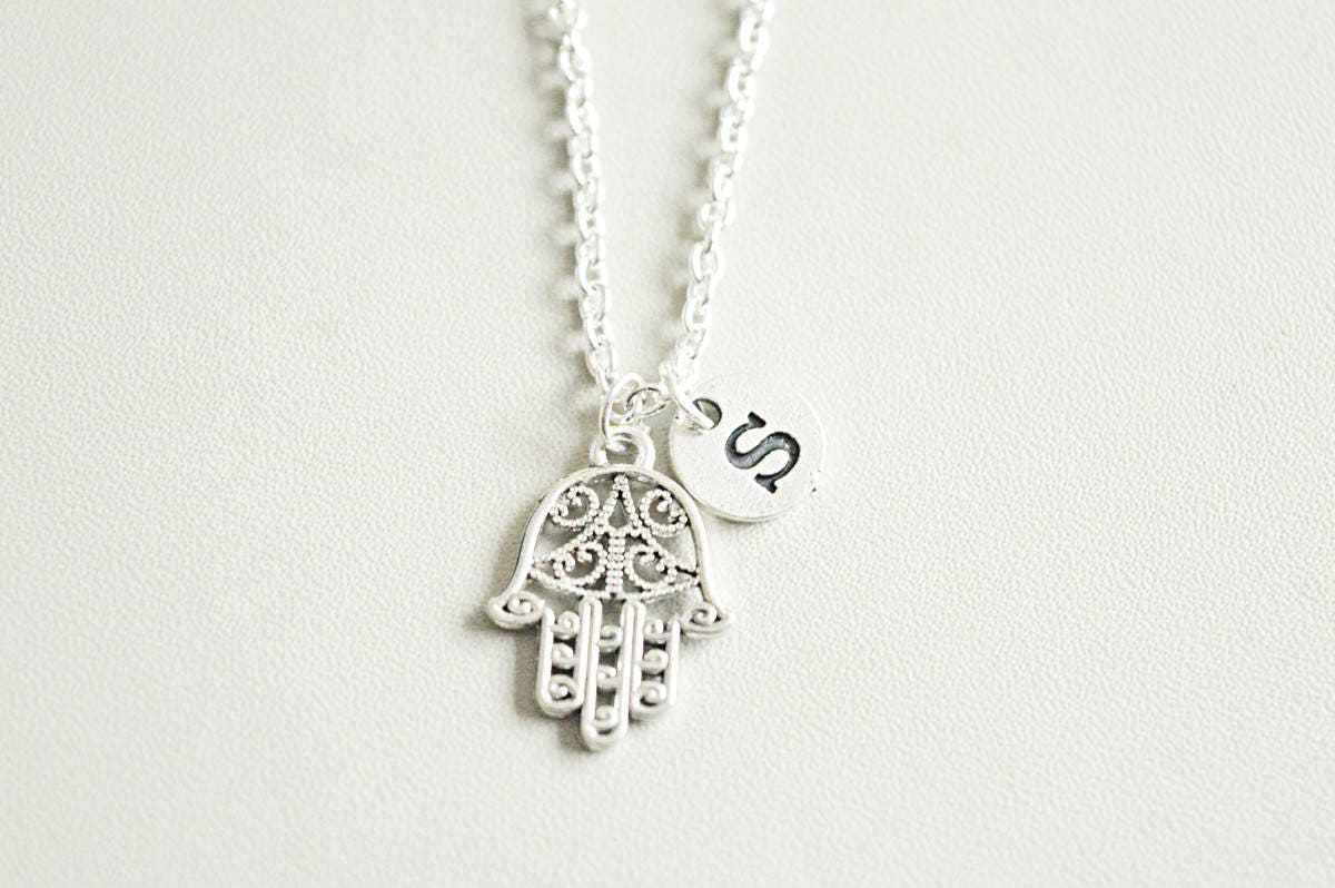 Hamsa Necklace, Hamsa Gift, Hamsa hand Jewelry, Amulet gift, Hamsa Gifts, Hamza Necklace, Hamza jewelry, Palm, Evil eye, hamza hand charm