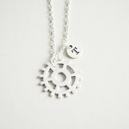 Gear Necklace, Gear charm necklace, Gift for boyfriend, Gift for mechanic, Steam Punk gift, Mechanical, Gear charm, Gift for engineer, Geek