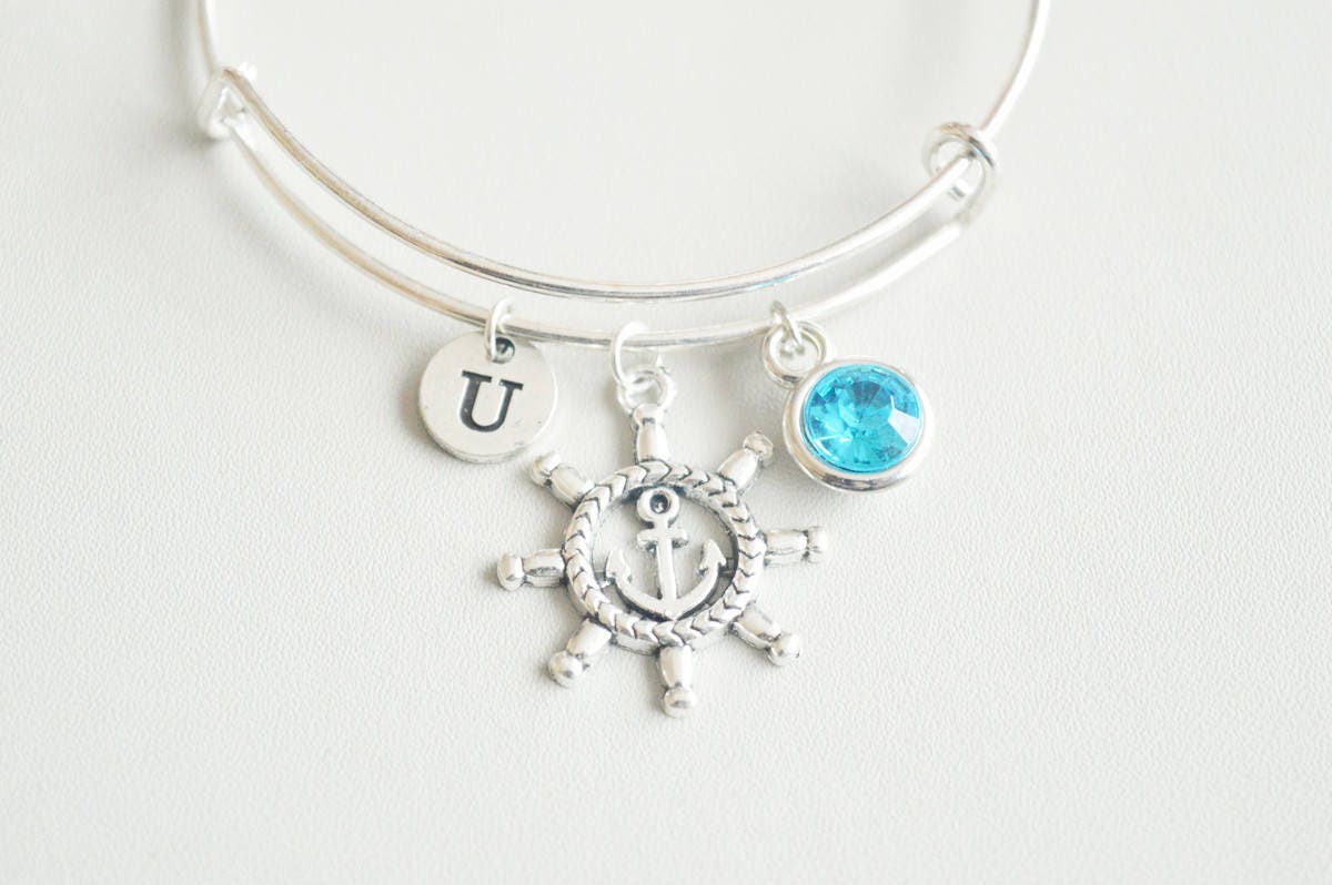 Ship Wheel Bracelet, Nautical Bracelet, Ocean Bracelet, Ship Bracelet, Best friend Gift, Handmade Gift, Friendship Charm, BFF, Sailor, Sea