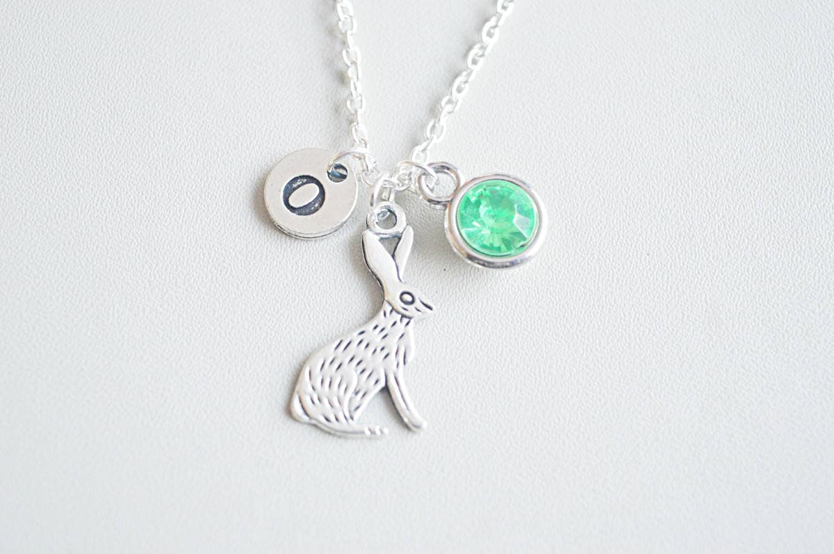 Rabbit Necklace,  Rabbit Gift, Rabbit Charm Jewelry, Bunny Necklace, Hare Necklace, Hare Jewelry, Gift for her, Rabbit, Bunny, Farm, Animal