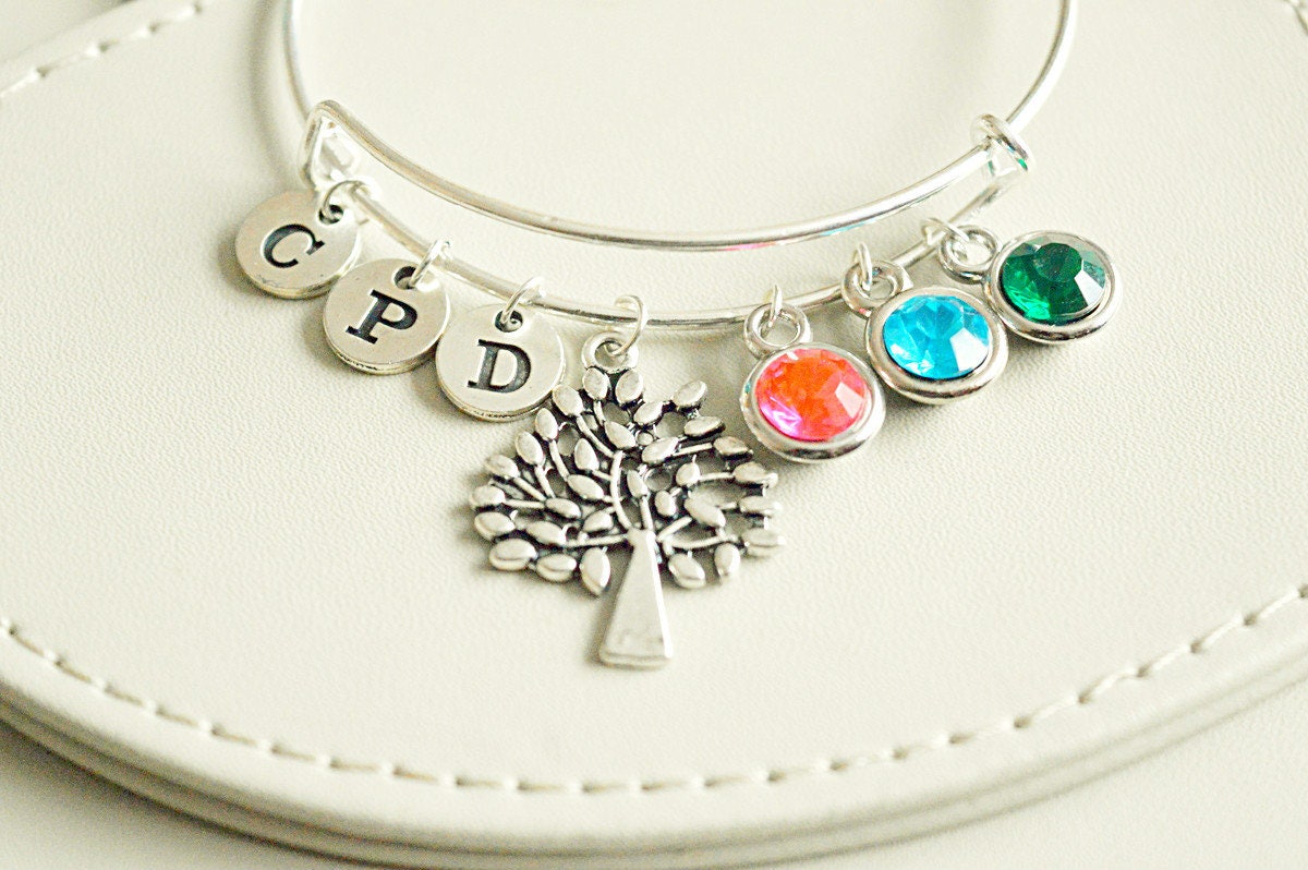 Family tree gift, Family tree bracelet, Mothers gift, Gift from Daughter, gift for grandma, personalized gift, legacy bracelet, custom gift