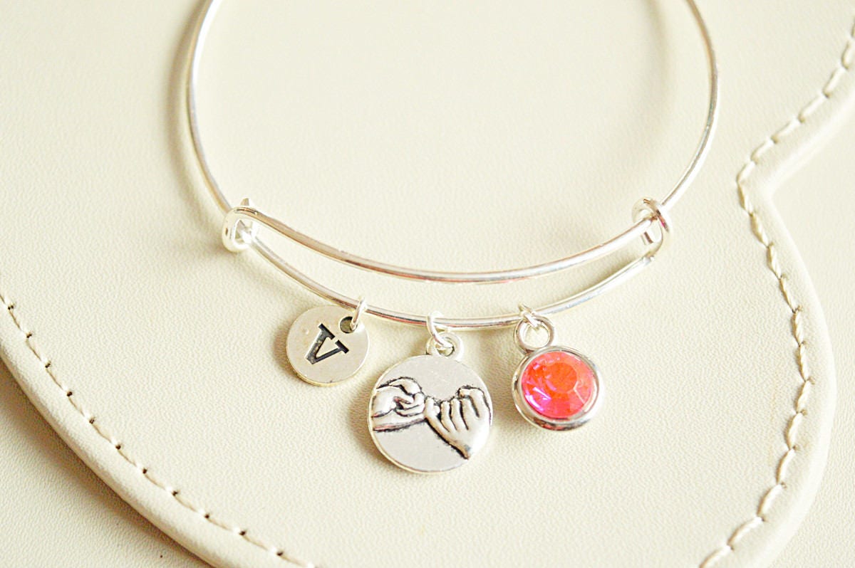 Pinky Promise Bracelet, Sister bracelet, Promise bracelet, Sister keepsake, Pinky promise keepsake, sister silver bracelet, sister bangle