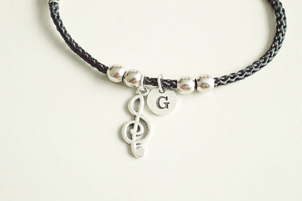 Music Note Bracelet, Music Note jewelry, Music gift, Musical jewelry, Singer Gift, Guitarist Gift, Treble Clef, Violinist, guitarist, piano