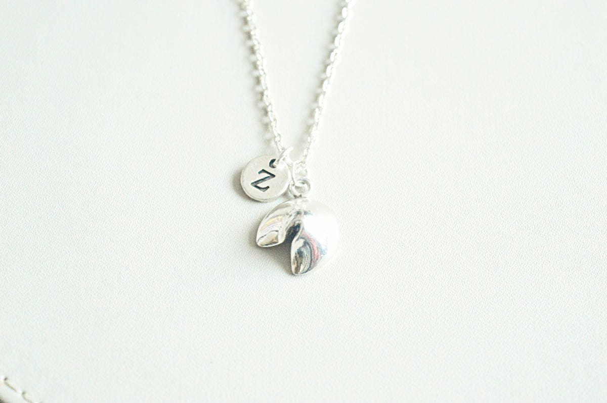 Fortune Cookie Necklace, Fortune Cookie Gift, Fortune Gift, Chinese Gift, Tea cakes Jewelry, lucky fortune, Luck, Good Luck, Destiny gift