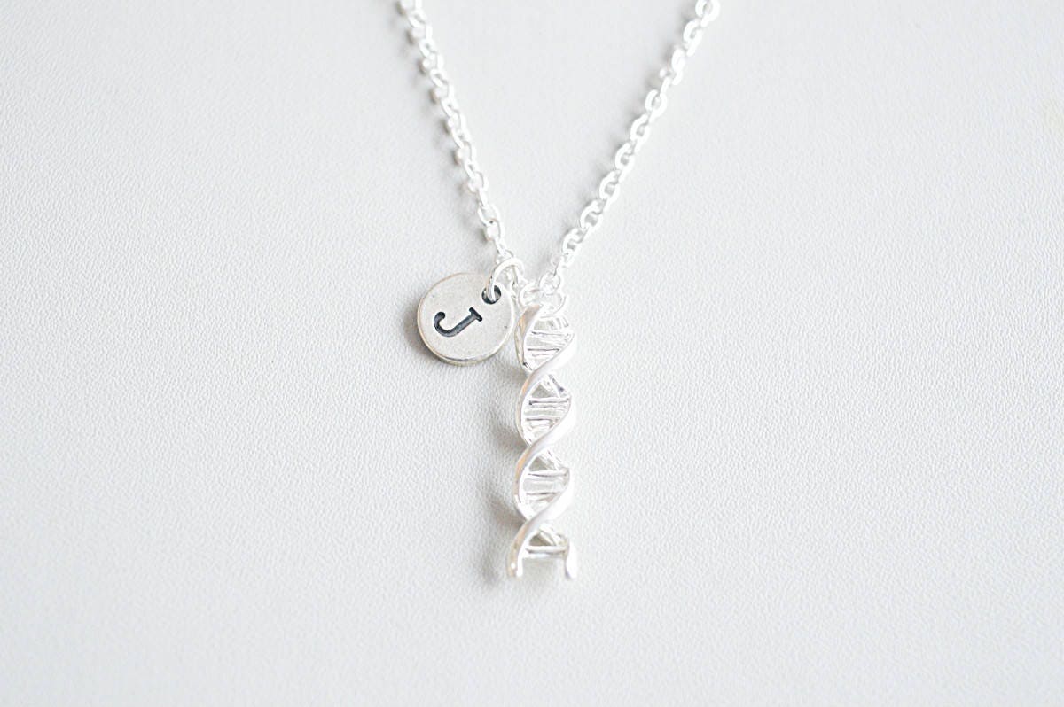 Dna necklace, Biology gifts, science necklace, dna necklace double, Chemistry gift, Dna jewelry, Nurse gift, Doctor gift, Medical Gift, Med