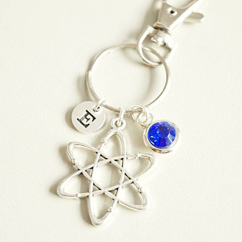 Atom Keyring, Atom Keychain, Joyeria científica, Physics gift, Science Gift, Physics jewelry, Chemistry gift, Gift for her, Gift for him