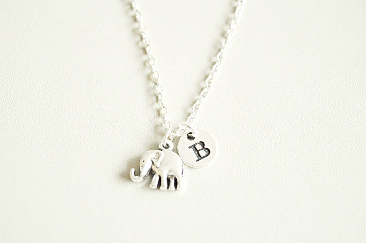 Elephant necklace, Elephant jewelry, Baby elephant, Lucky elephant, Animal necklace, Birthday gift, Personalized jewelry, Elephant gift,