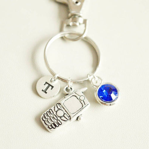 Cell Phone keyring, Mobile Phone keyring, Telephone key chain, Gift for her, Cellphone charm, phone Gift, phone charm, Cell Phone Addict