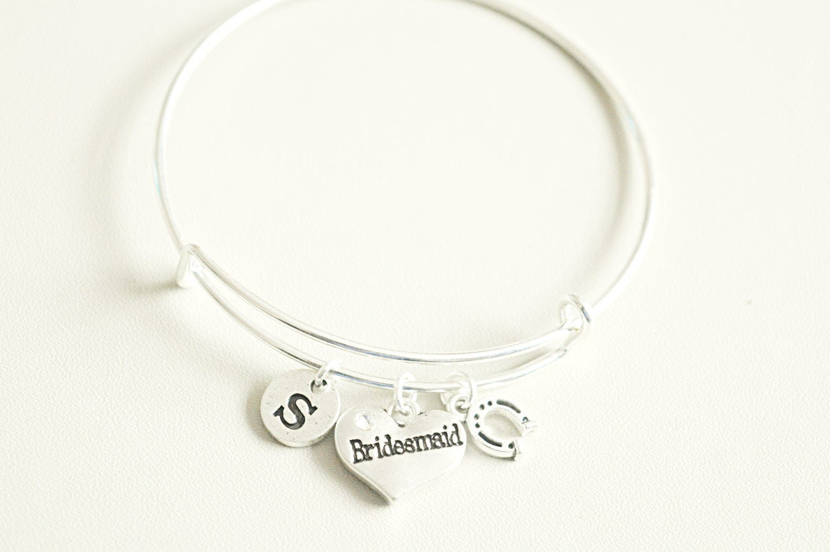 Bridesmaid Bracelet, Will You Be My Bridesmaid, Be My Bridesmaid gift, Bridesmaid Ask, Wedding gift, Bridesmaid charm, Horseshoe charm gift