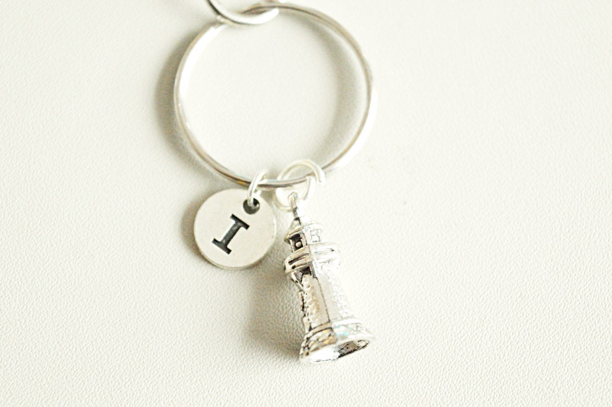 Lighthouse Keyring, Lighthouse Jewelry for her, Lighthouse charm gift, Lighthouse Keychain, Light House, Friend key chain, Key chain gift
