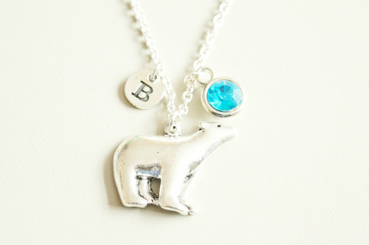 Polar bear Necklace, Bear Necklace, Polar bear Charm, Arctic Gift, Animal Necklace, Friendship Necklace, Polar bear gift, bear gift ,kids