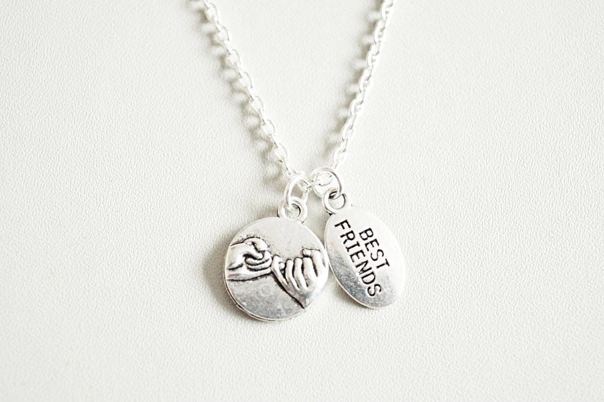 Best friend necklace, friendship necklace, pinky promise necklace, beste freundin kette, bff necklace,best friend ketten,freundschaftsketten