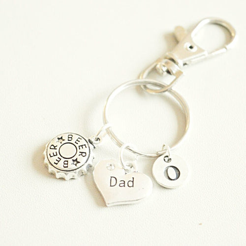 Dad Birthday gift, Dad Keychain gift, Dad keyring, Beer gift for Dad, Fathers day, Father Birthday, New Dad Gift, Keychain for him, Dad gift