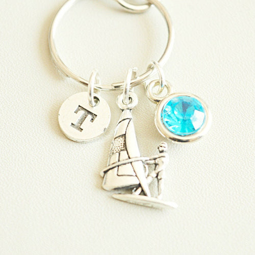 Sailing Keychain, Sailboat Keychain, Sailboat Keychain, Sailing Jewelry, Sailing Gift, Sailor gift, Wind Surfing gift, Wind surf, Sea, Ocean