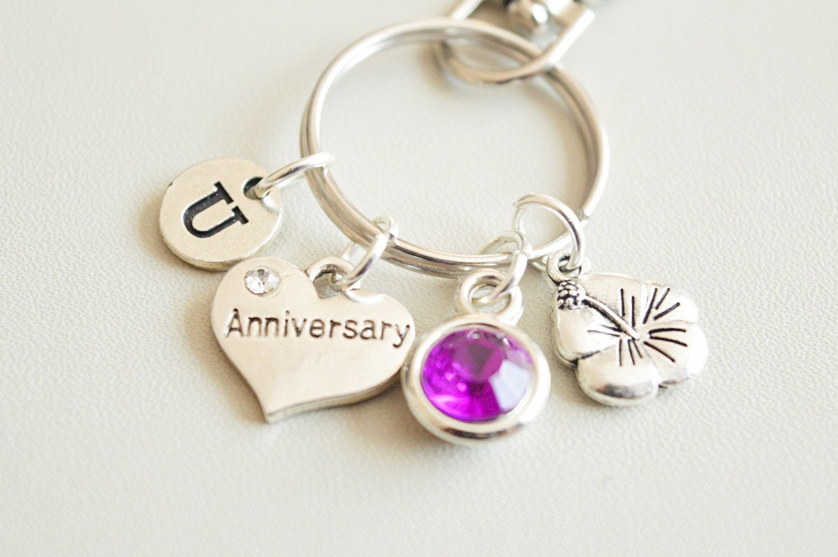 Personalized Anniversary Gift, Happy Anniversary gift, Anniversary gift for women, Anniversary keychain, Happy Anniversary, Parents  gift