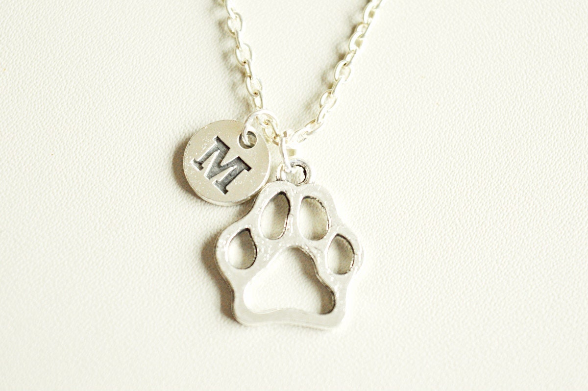 Dog Paw Necklace, Dog Charm Necklace, Dog Necklace, Personalized Dog Charm Gift, Dog Gift, Dog Loss Gift, Pet Loss Gift, Pet loss Jewelry