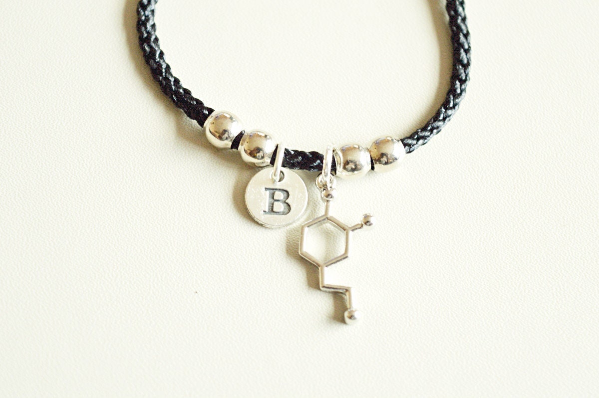 Molecule Bracelet, Molecule Gifts, Dopamine Bracelet, Chemistry Bracelet, Scientist Gift, Chemistry gift, Serotonin, Dopamine, DNA, Science