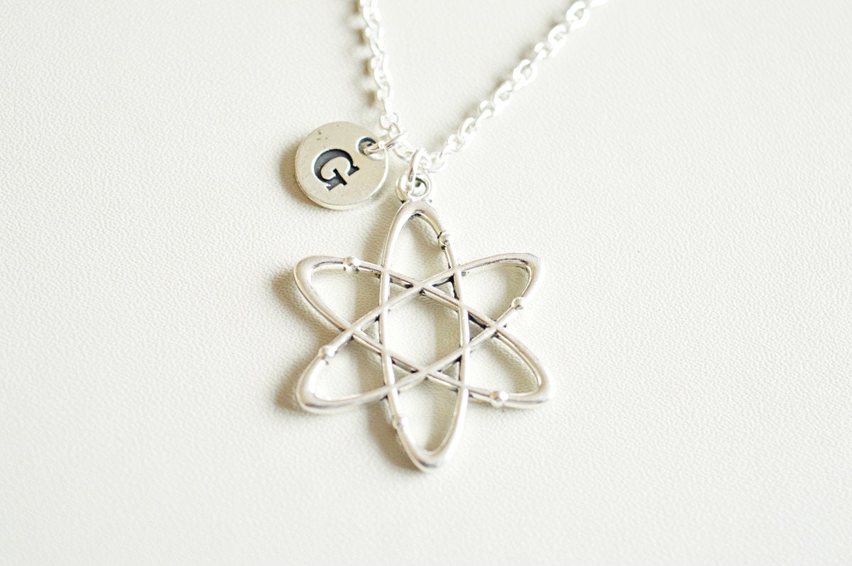 Atom Necklace, Atom Gift, Scientific Jewelry, Scientific gifts, Science Necklace, Atomic, Chemistry, physics, Biology, Minimalist necklace