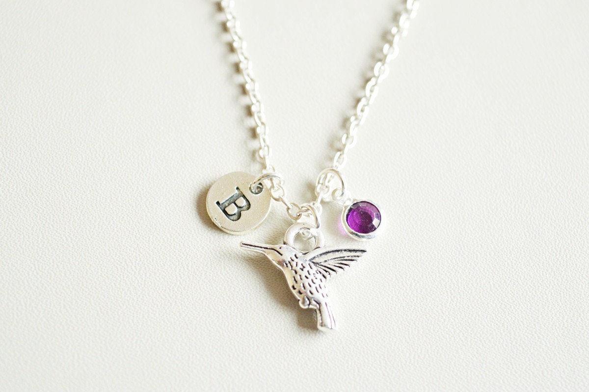 Hummingbird Necklace, Humming bird Necklace, Hummingbird Gift, Hummingbird Jewellery, Bird Charm Gift, Bird, Silver, Bird Watcher, Mother