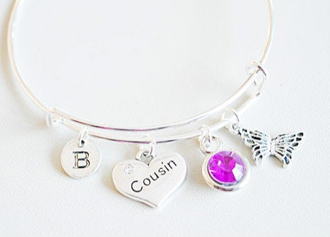 Cousin Jewelry, Cousin Birthday Gift, Cousin Bracelet, Cousin personalized Gift, Gift for Cousin, Gift for Family, Birthday present