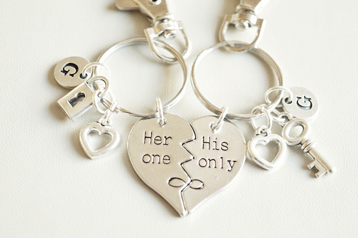 His and Her Gifts, Her One His only Gift, Her One His only Keychain, His Her Keyring, Couple Keyring, Matching Couple,Couple Gifts,boyfriend
