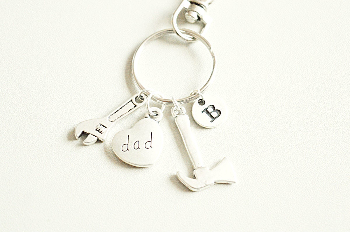 Gift for Dad, Father keyring, Father gift, Father keychain, Handyman gift, Builder gift, Handyman keyring, Wrench, DIY, Maintenance, Tool