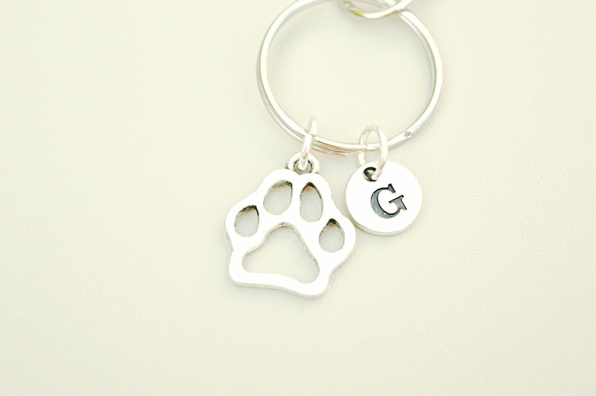 Pet Memorial Keychain, Dog Memorial gift, Paw Print Keyring , In Memory of dog , Memorial Keychain Gift , Pet Loss gift, loss dog gift