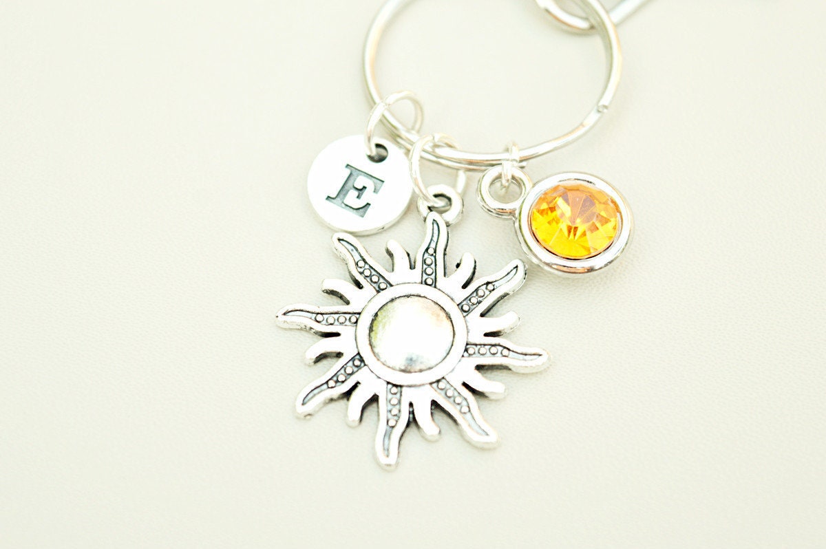 Sun Keychain, Sun Keyring, Sun Key Ring, Sun Key Chain, Sun Gift, Sun Charm, Sun Charm gift, Sun Jewelry, Sun Gifts for her, Beach, Summer