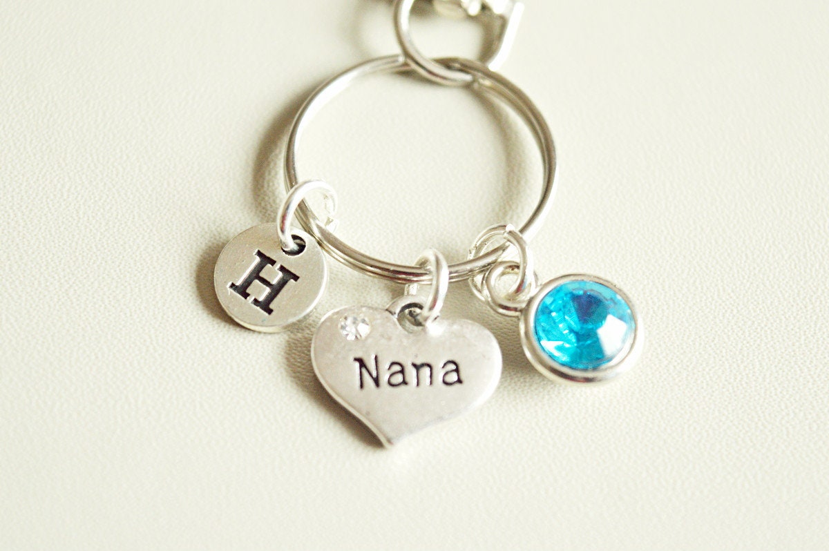 Nana Keychain, Nana Gift, Nana charm gift, Nana keyring, Nana Charm, Silver Nana pendant, Grandma, Grandmother, Nana Birthday, Nana Jewelry