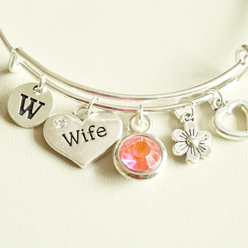 Wife Gift, Wife Present, Wife Jewelry, Wife Bracelet, Wife Birthday gift, Wedding Anniversary gift, Wife to be, Proposal, Marriage, Wedding